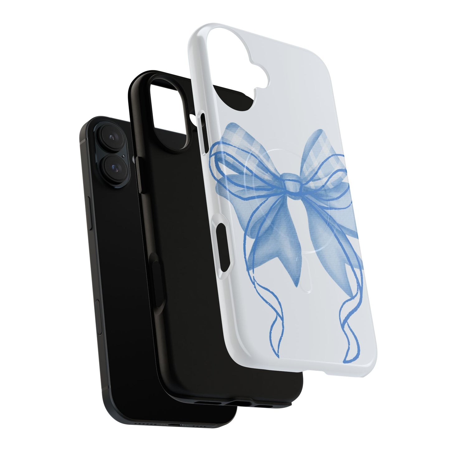Coquette Blue Bow iPhone Case