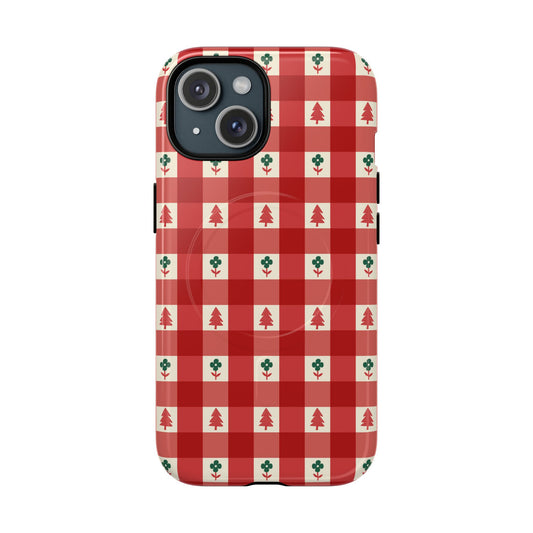 Red Gingham Holiday - Phone Case