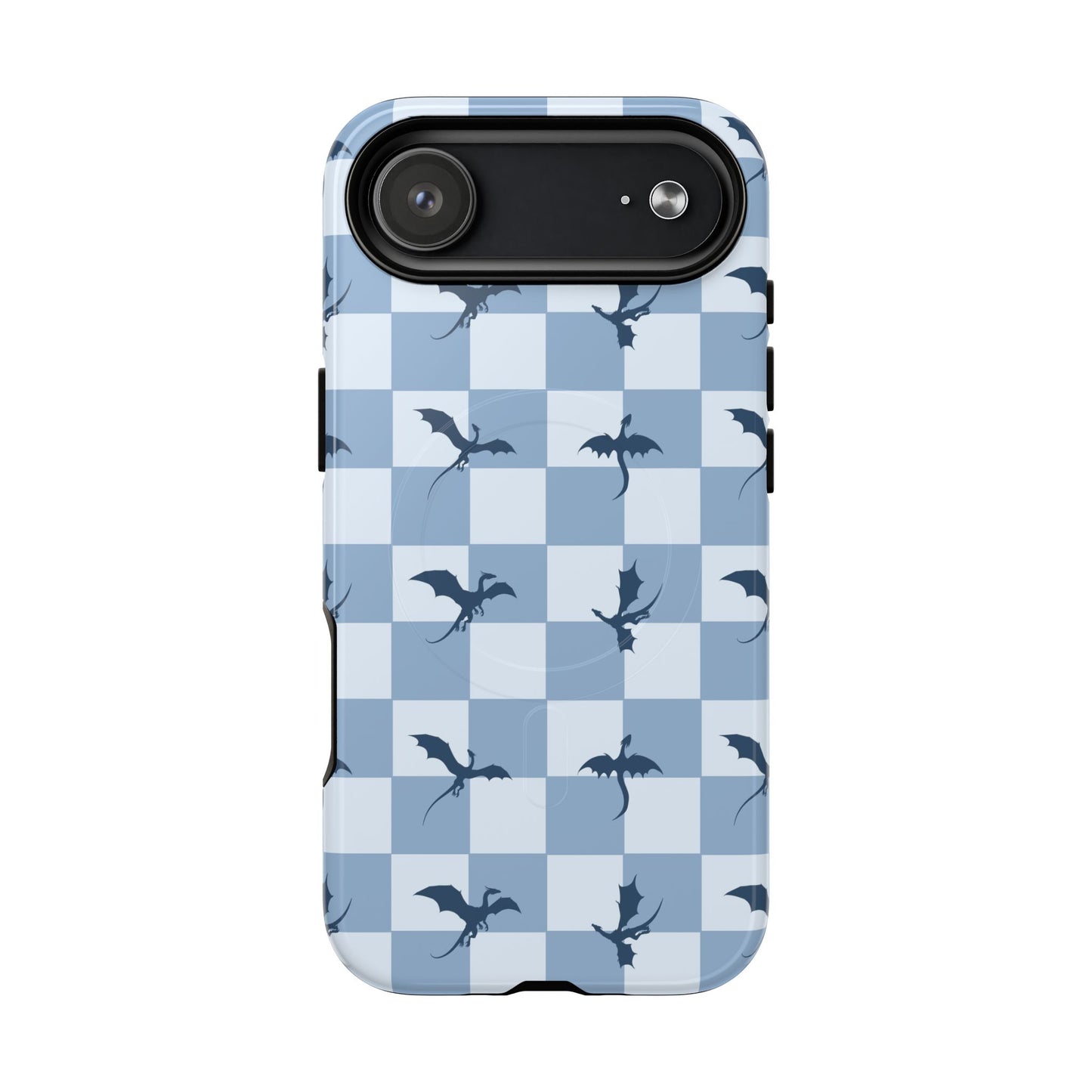 Dragon Check Phone Case — Blue