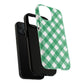 Green Gingham iPhone Case
