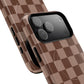 Cocoa Checkered Phone Case