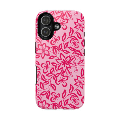 Hot Pink Floral iPhone Case
