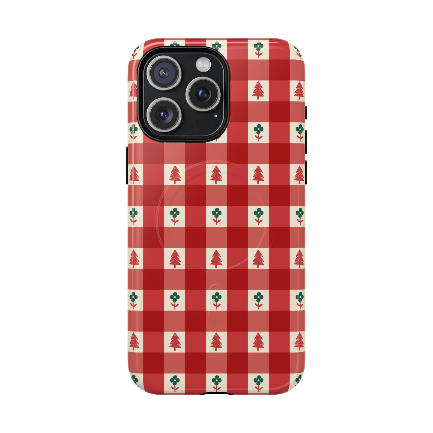 Red Gingham Holiday - Phone Case