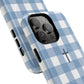 Blue Gingham Cross - Phone Case