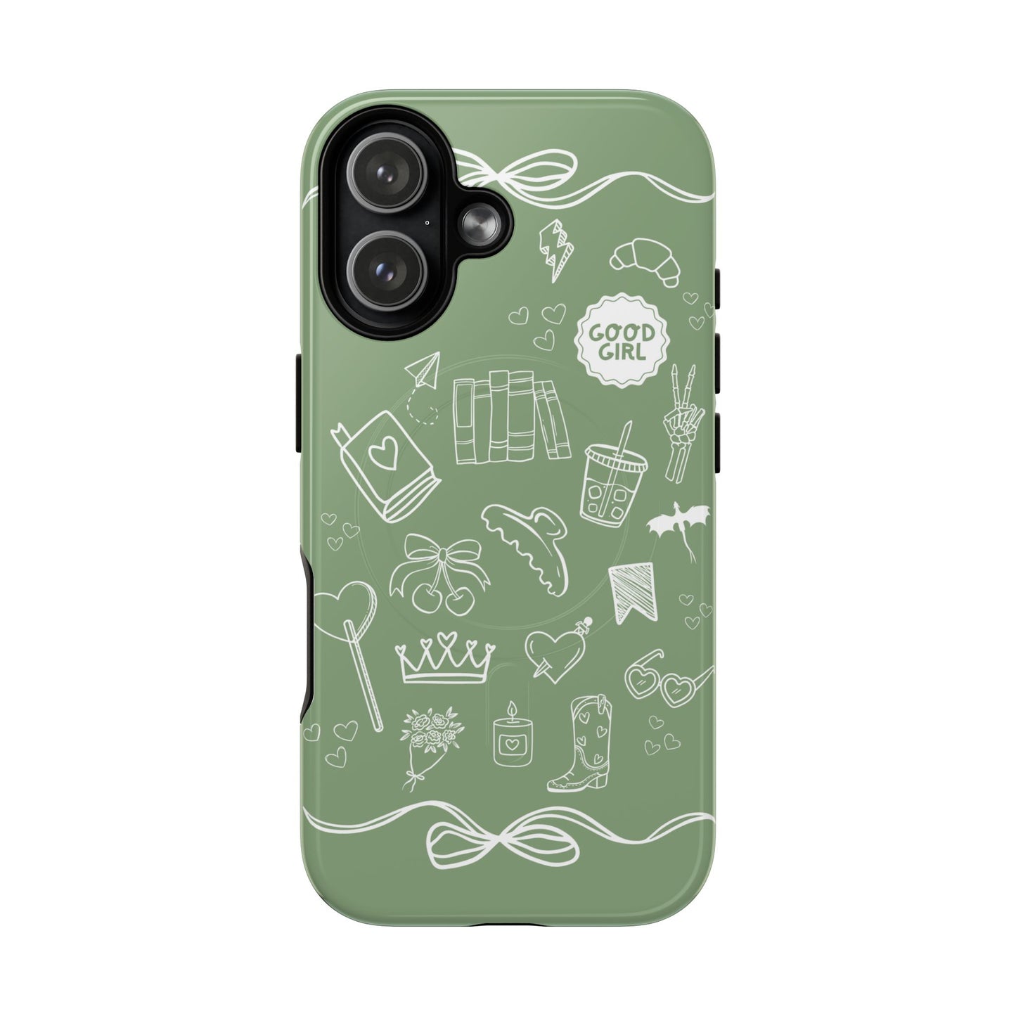 Sage Green Bookish iPhone Case
