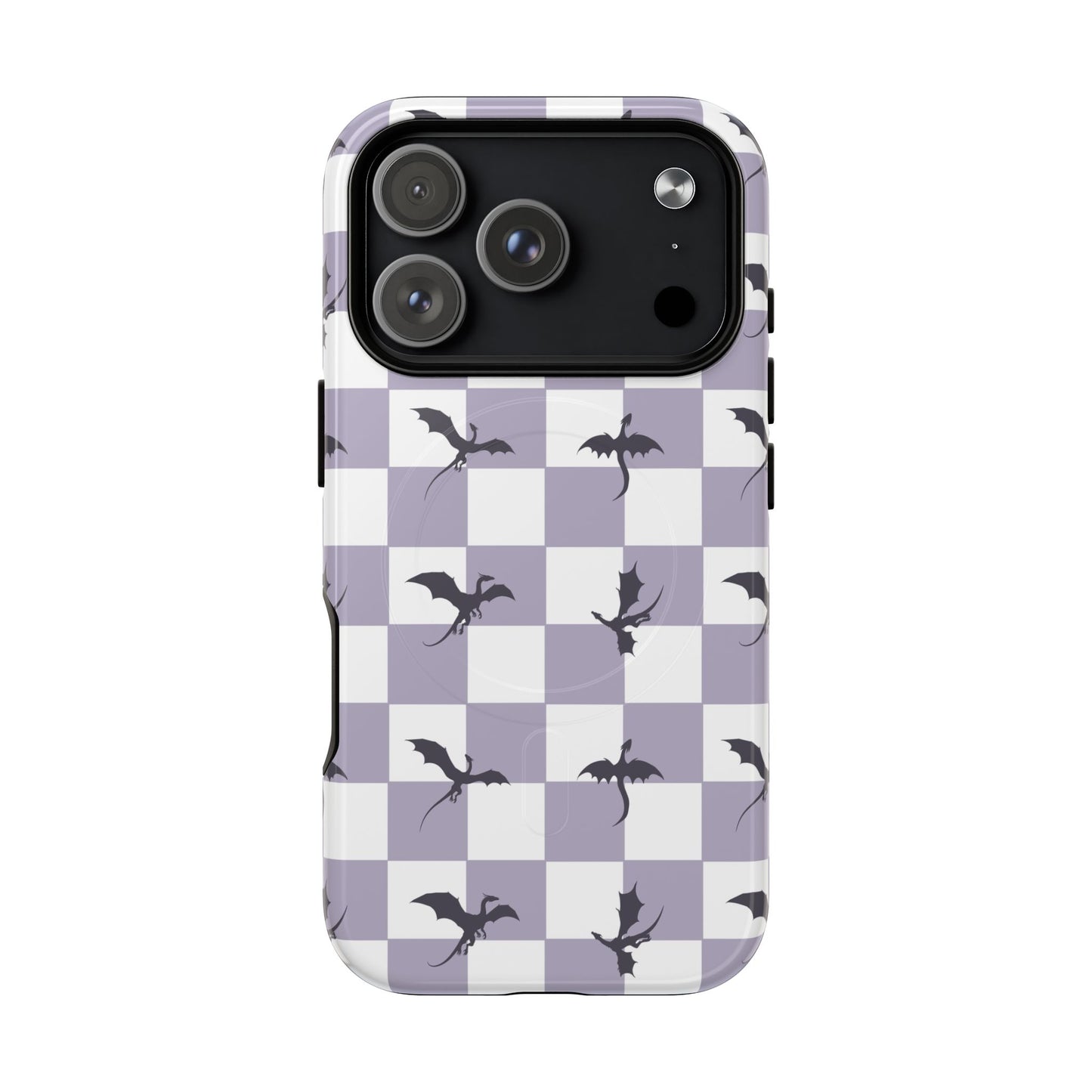 Dragon Check Phone Case — Lavender