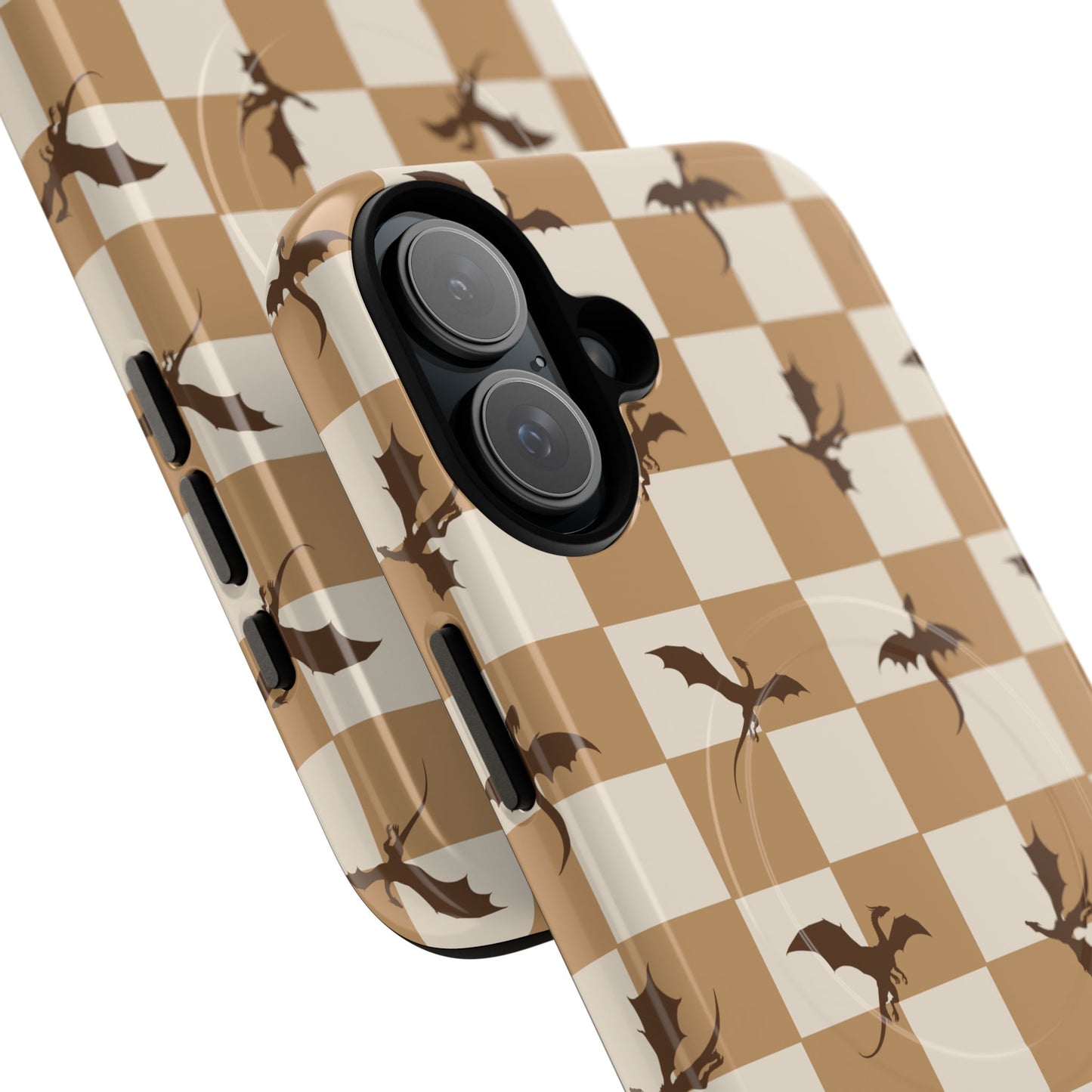 Dragon Check Phone Case — Camel