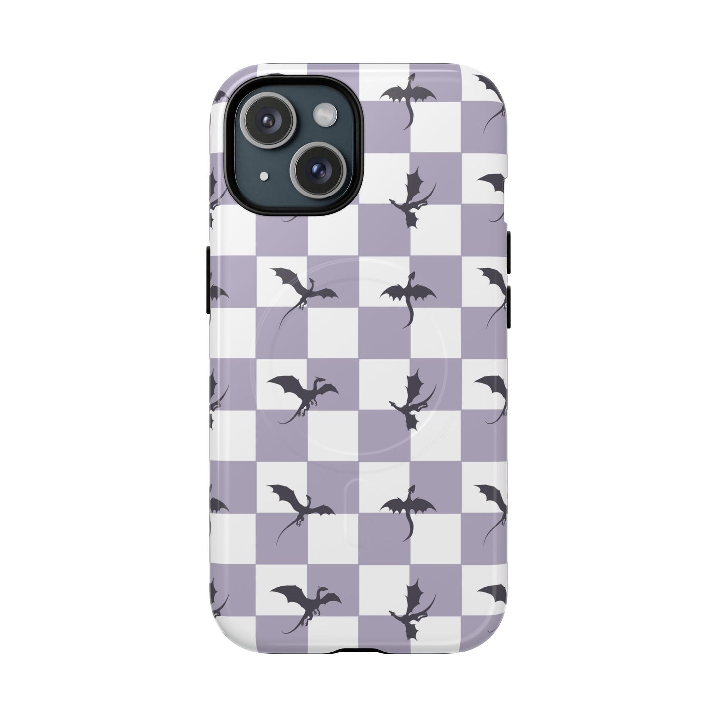 Dragon Check Phone Case — Lavender
