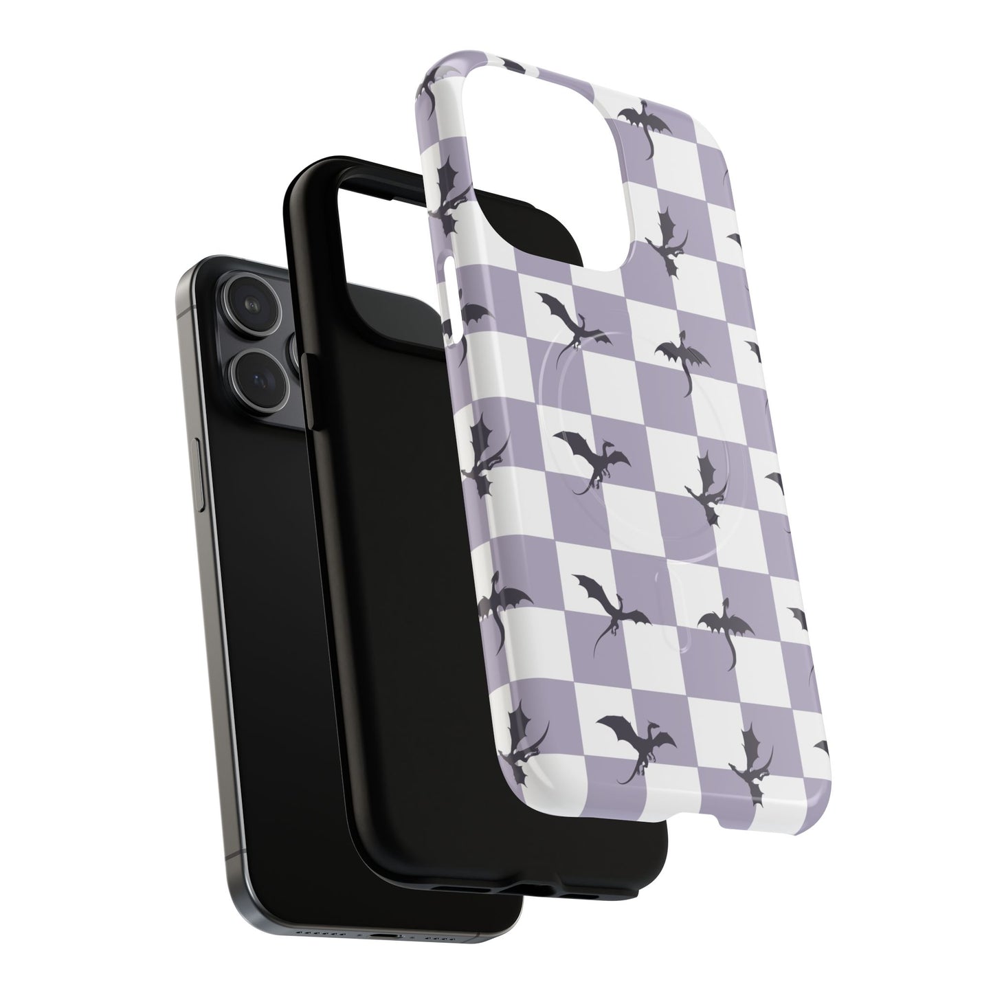 Dragon Check Phone Case — Lavender
