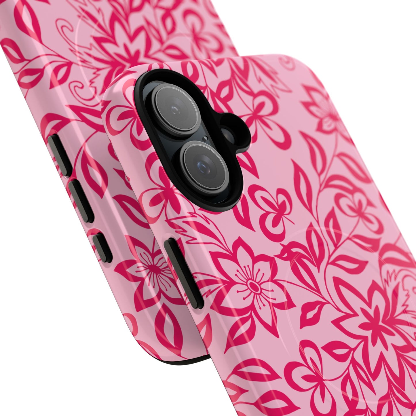 Hot Pink Floral iPhone Case