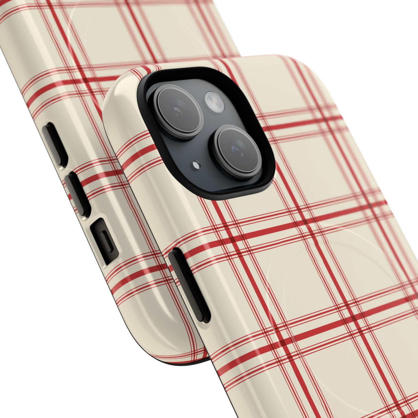 Red and White Plaid - Phone Case
