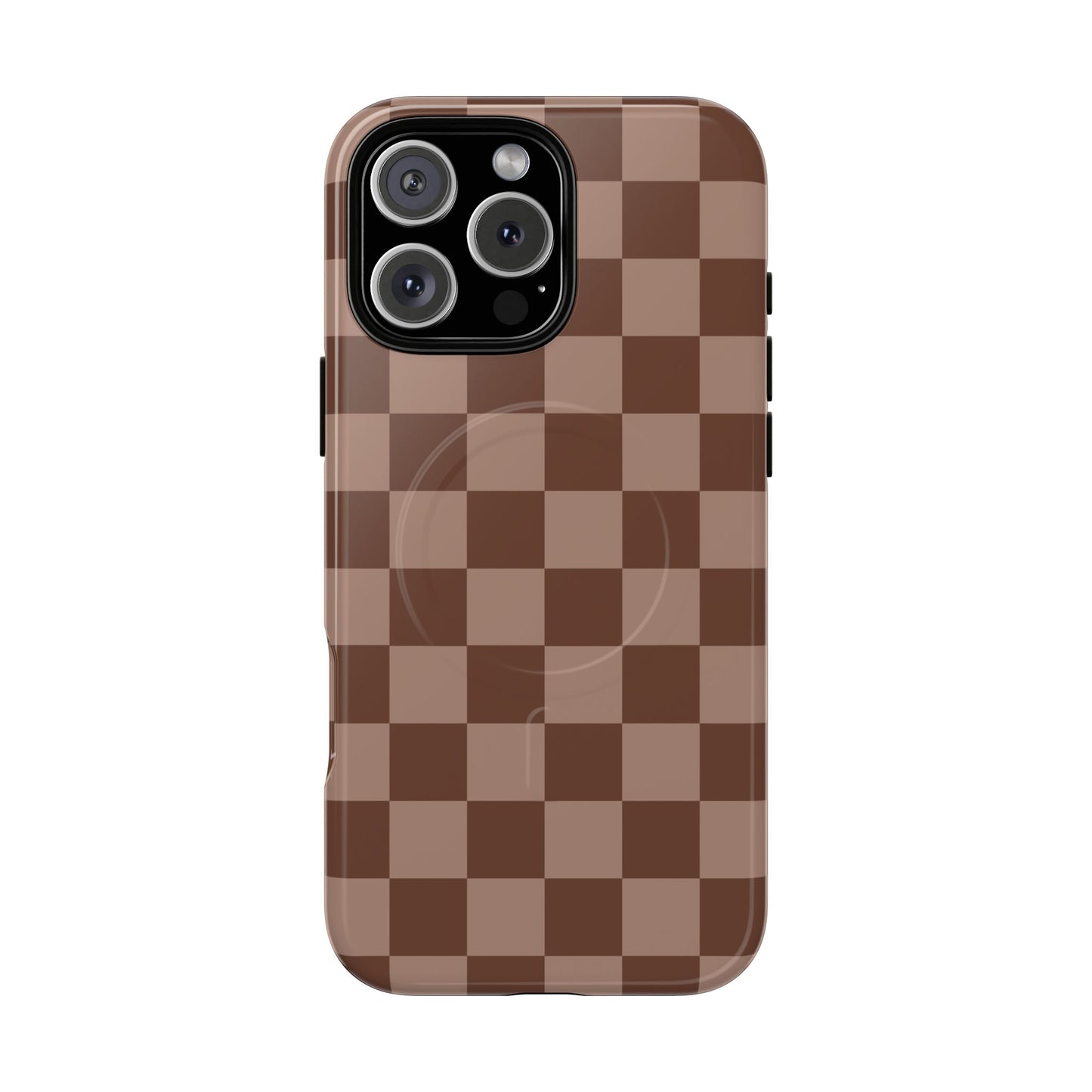 Cocoa Checkered Phone Case