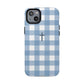 Blue Gingham Cross - Phone Case