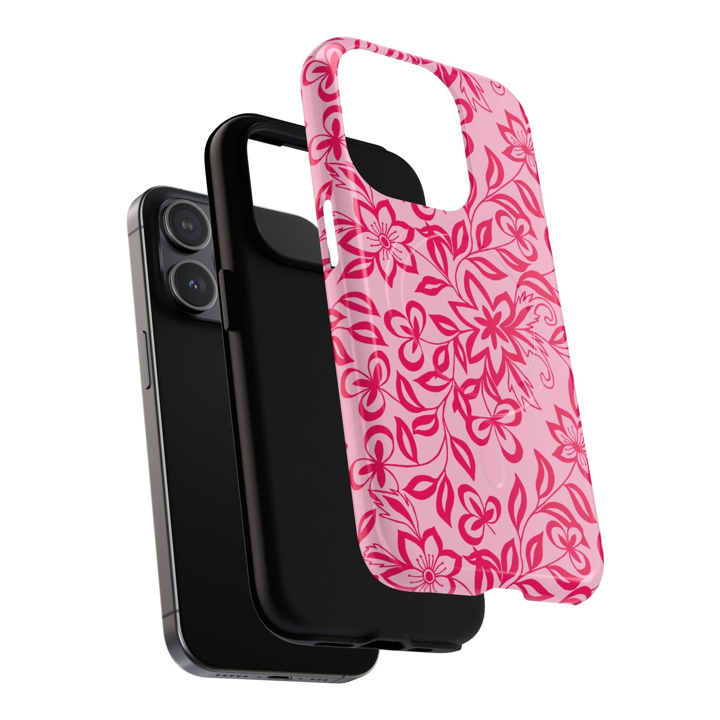 Hot Pink Floral iPhone Case