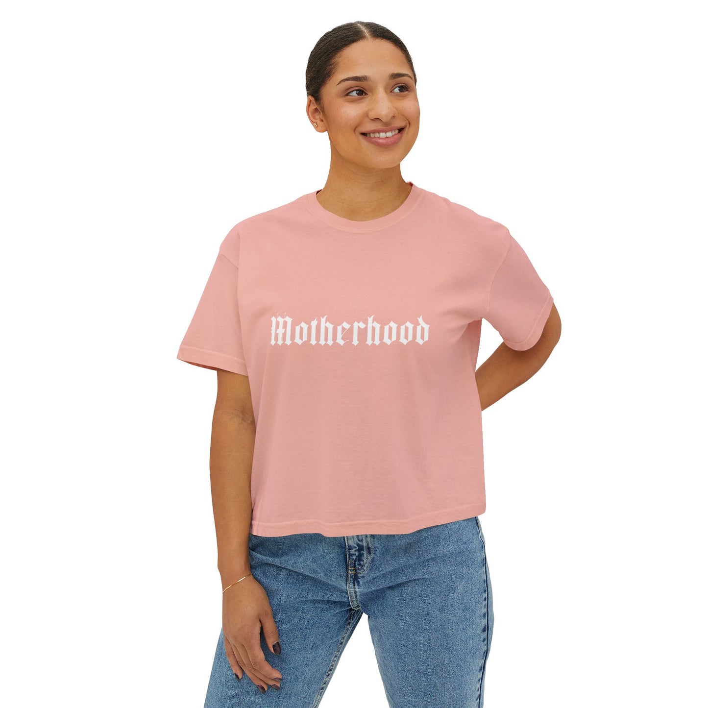Motherhood (Gothic Font) - Crop Tee