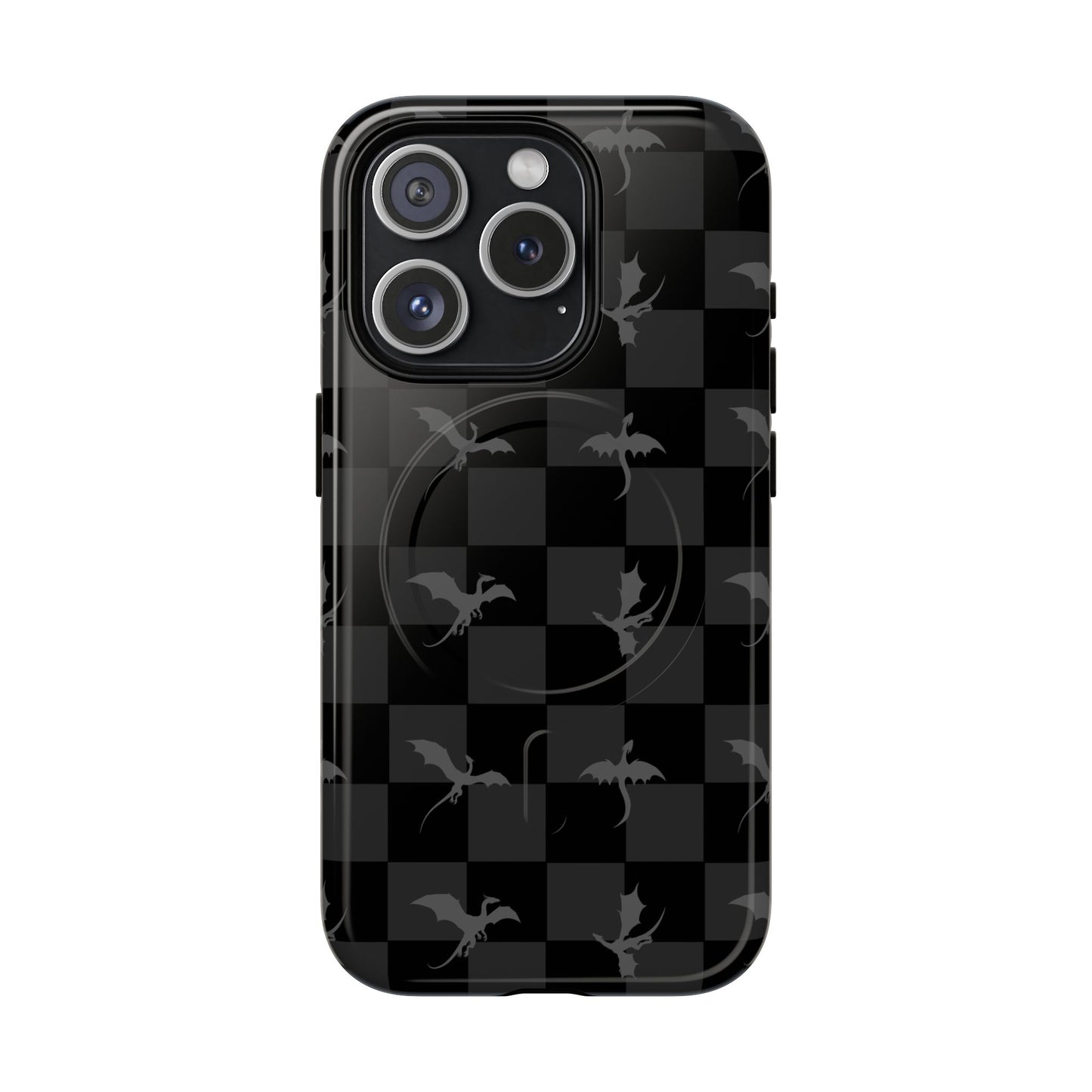 Dragon Check Phone Case — Grey