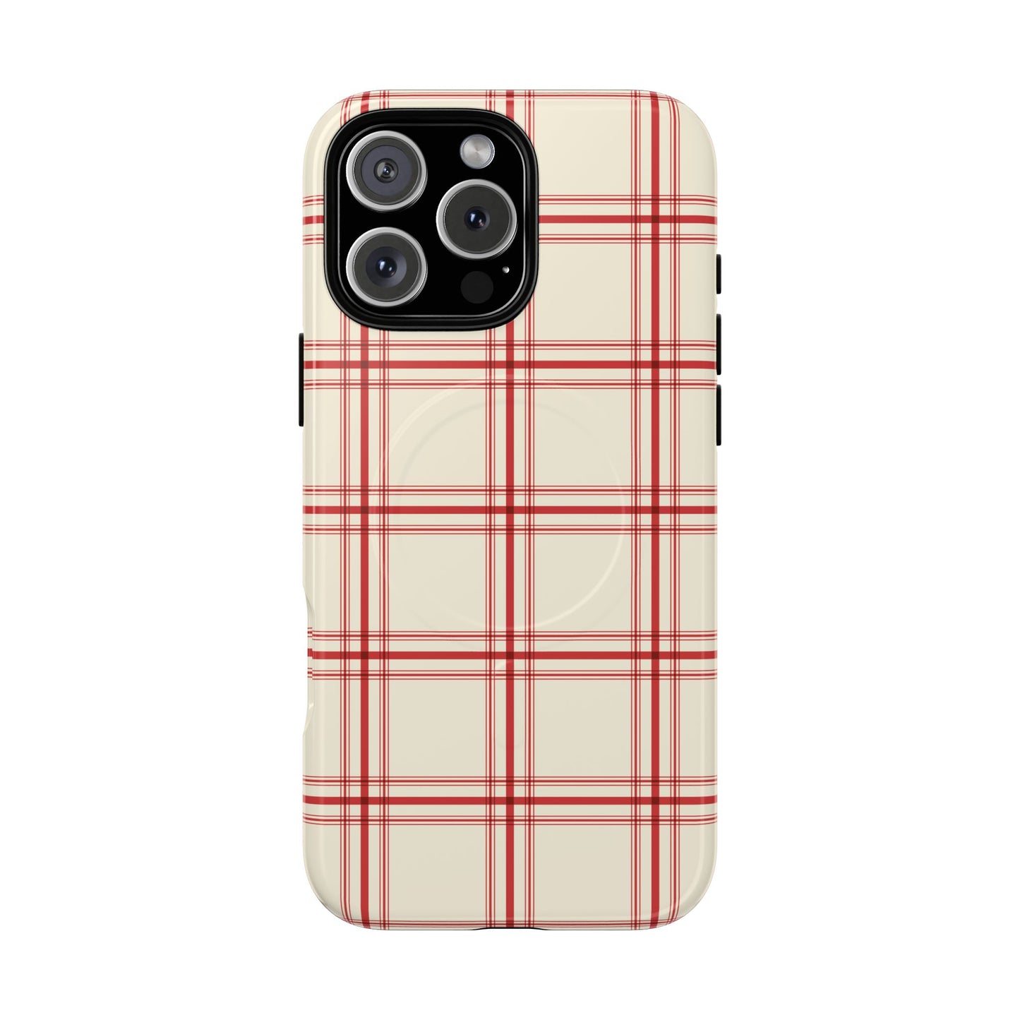 Red and White Plaid - Phone Case