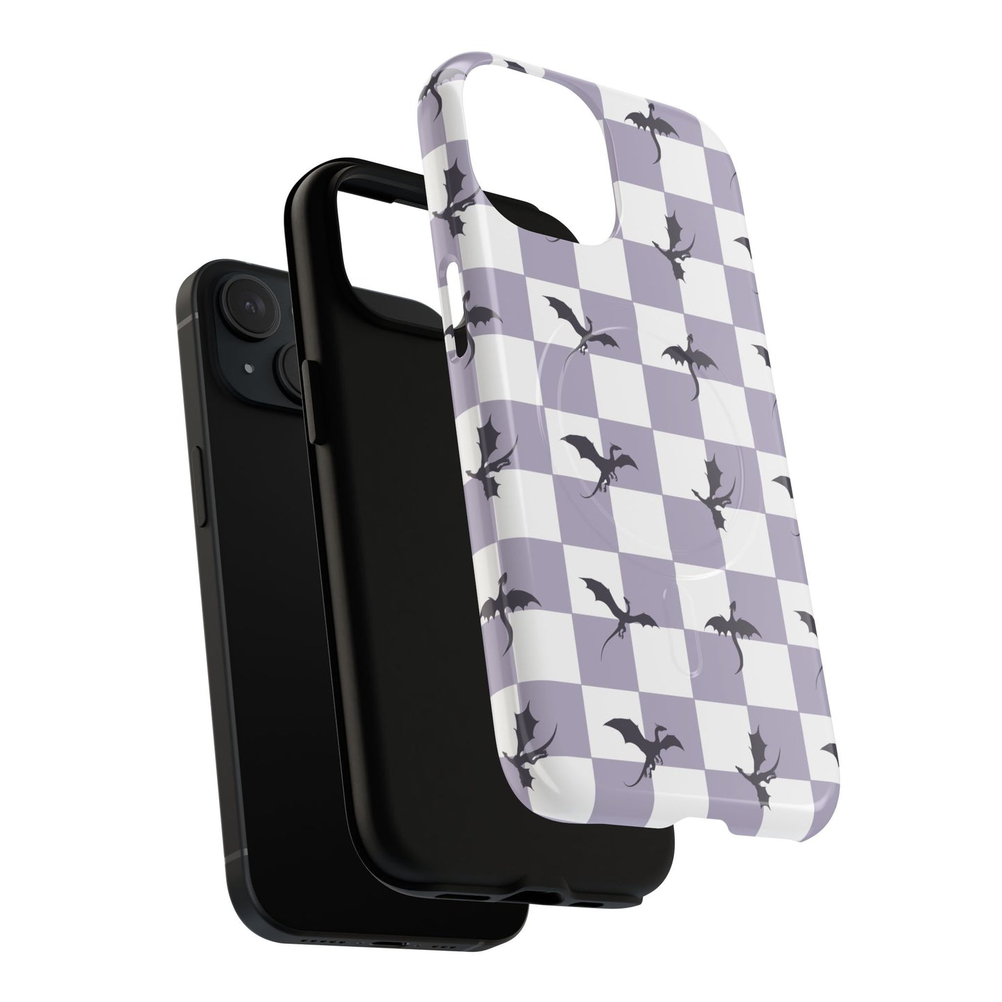 Dragon Check Phone Case — Lavender