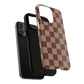 Cocoa Checkered Phone Case