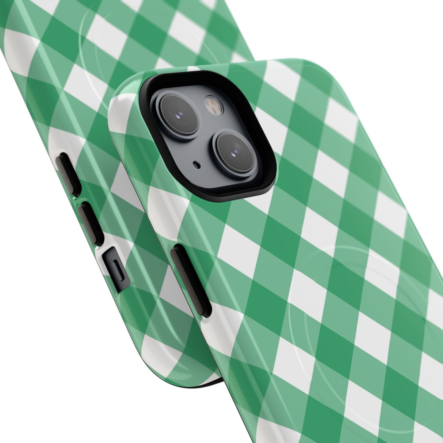 Green Gingham iPhone Case