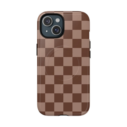 Cocoa Checkered Phone Case