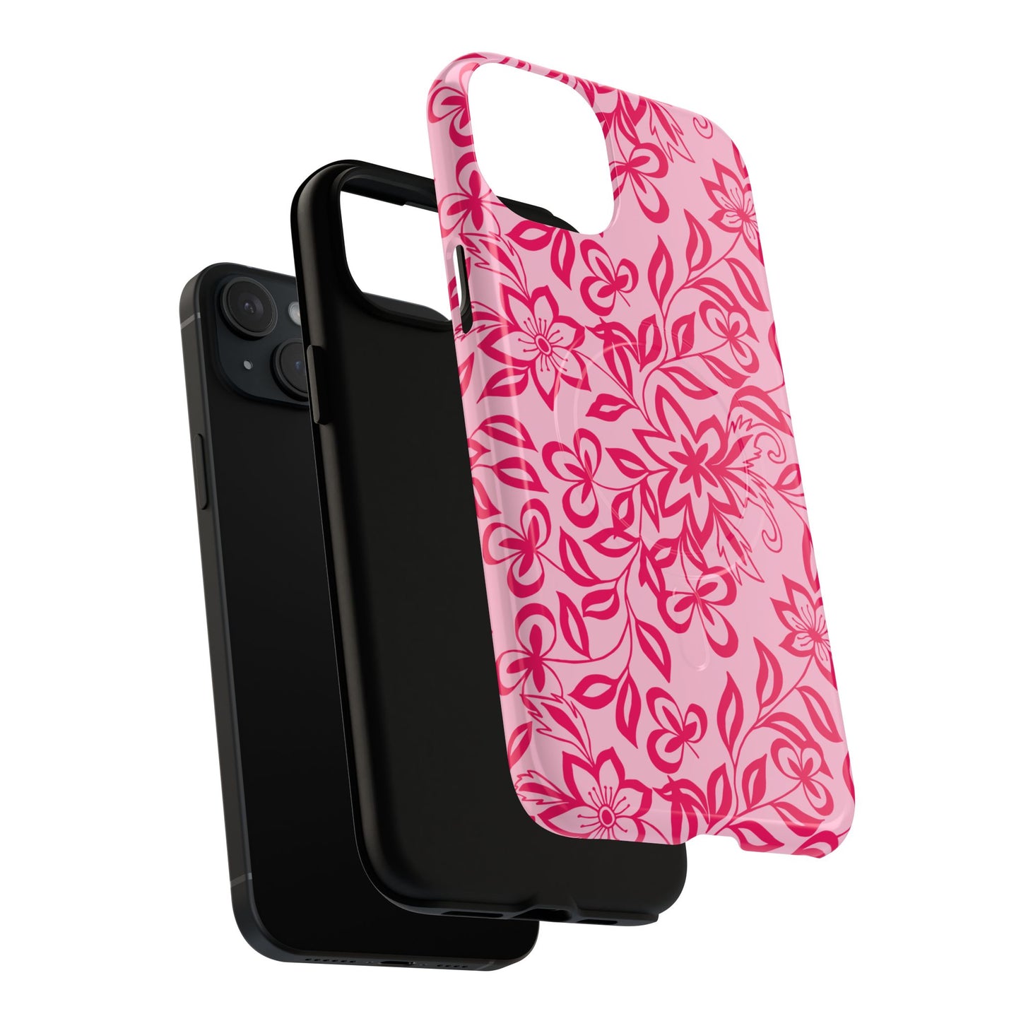 Hot Pink Floral iPhone Case