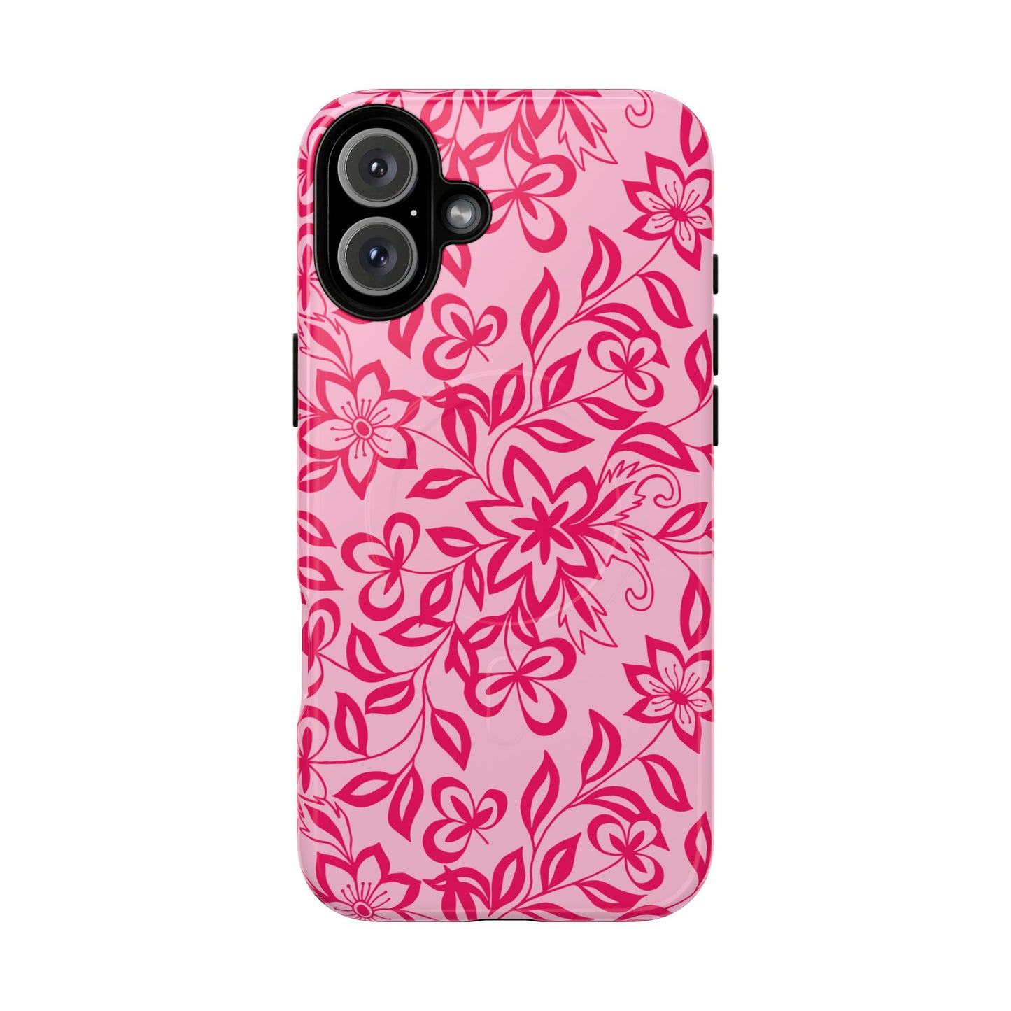 Hot Pink Floral iPhone Case