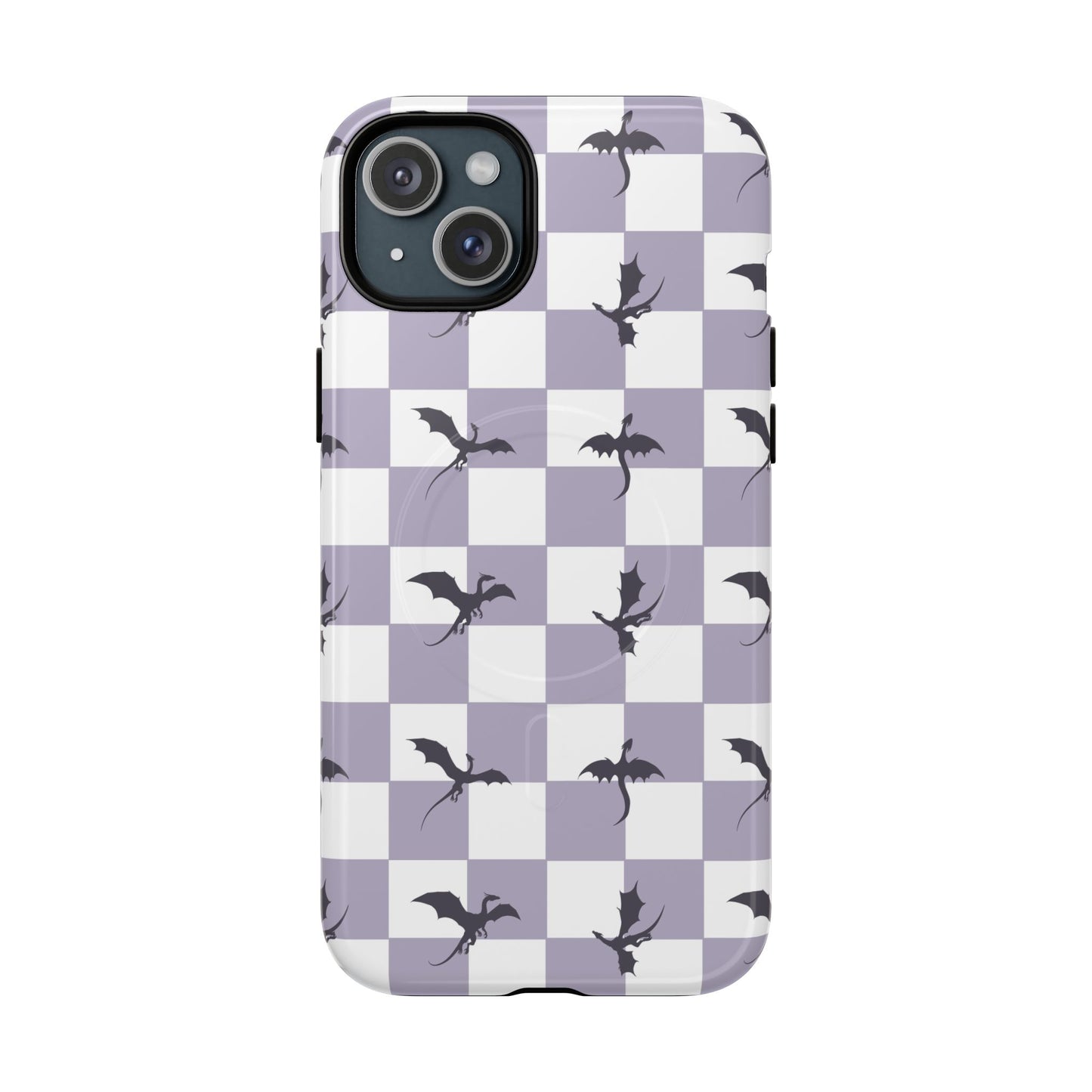 Dragon Check Phone Case — Lavender