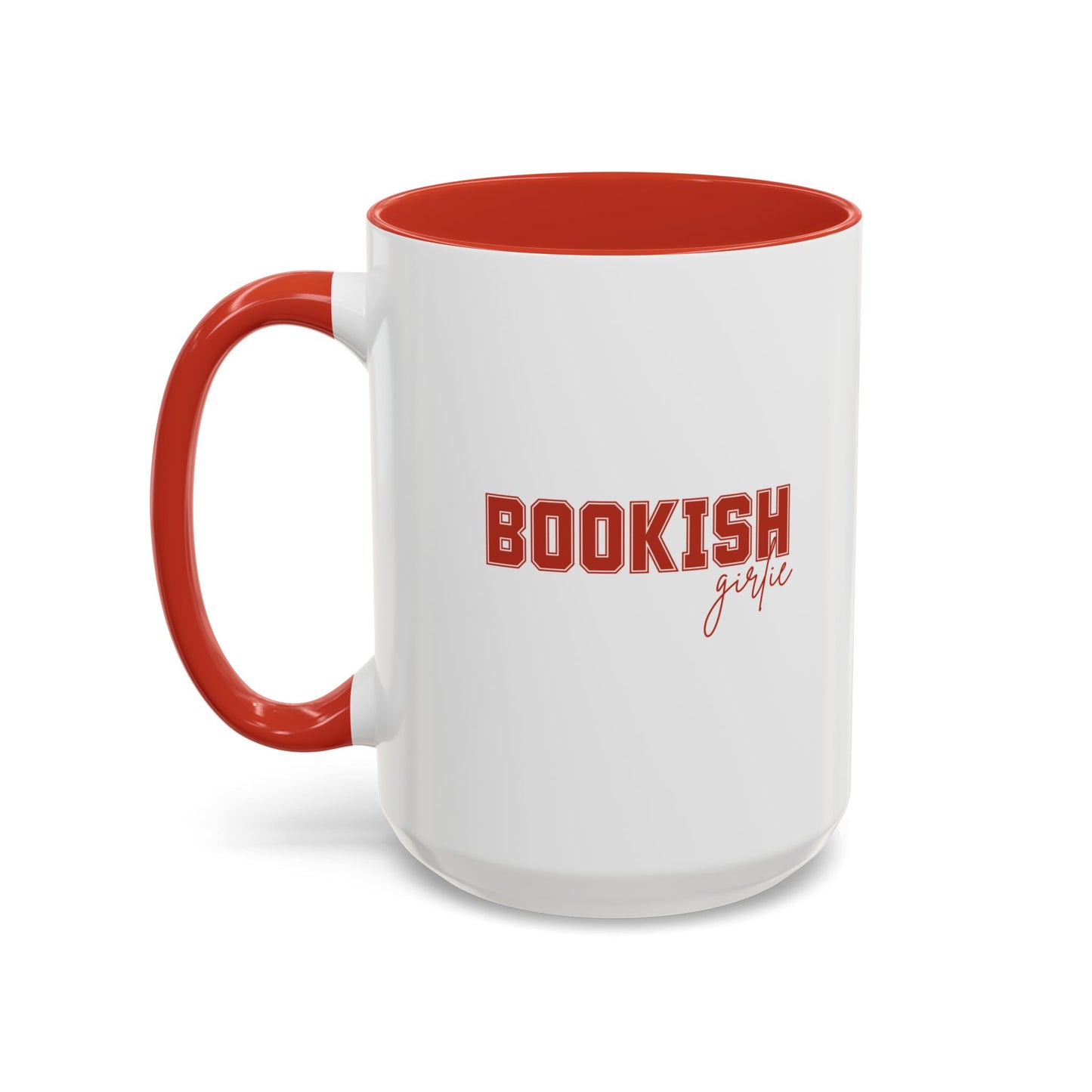 Bookish Girlie Red Coffee Cup, Accent Mugs for Readers, Perfect Gift for Book Lovers, Cozy Home Decor, Literary Gift Idea