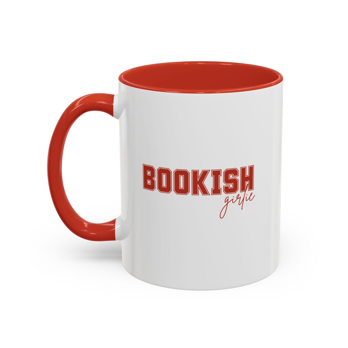 Bookish Girlie Red Coffee Cup, Accent Mugs for Readers, Perfect Gift for Book Lovers, Cozy Home Decor, Literary Gift Idea