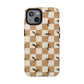 Dragon Check Phone Case — Camel