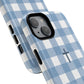 Blue Gingham Cross - Phone Case