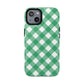 Green Gingham iPhone Case