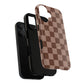 Cocoa Checkered Phone Case