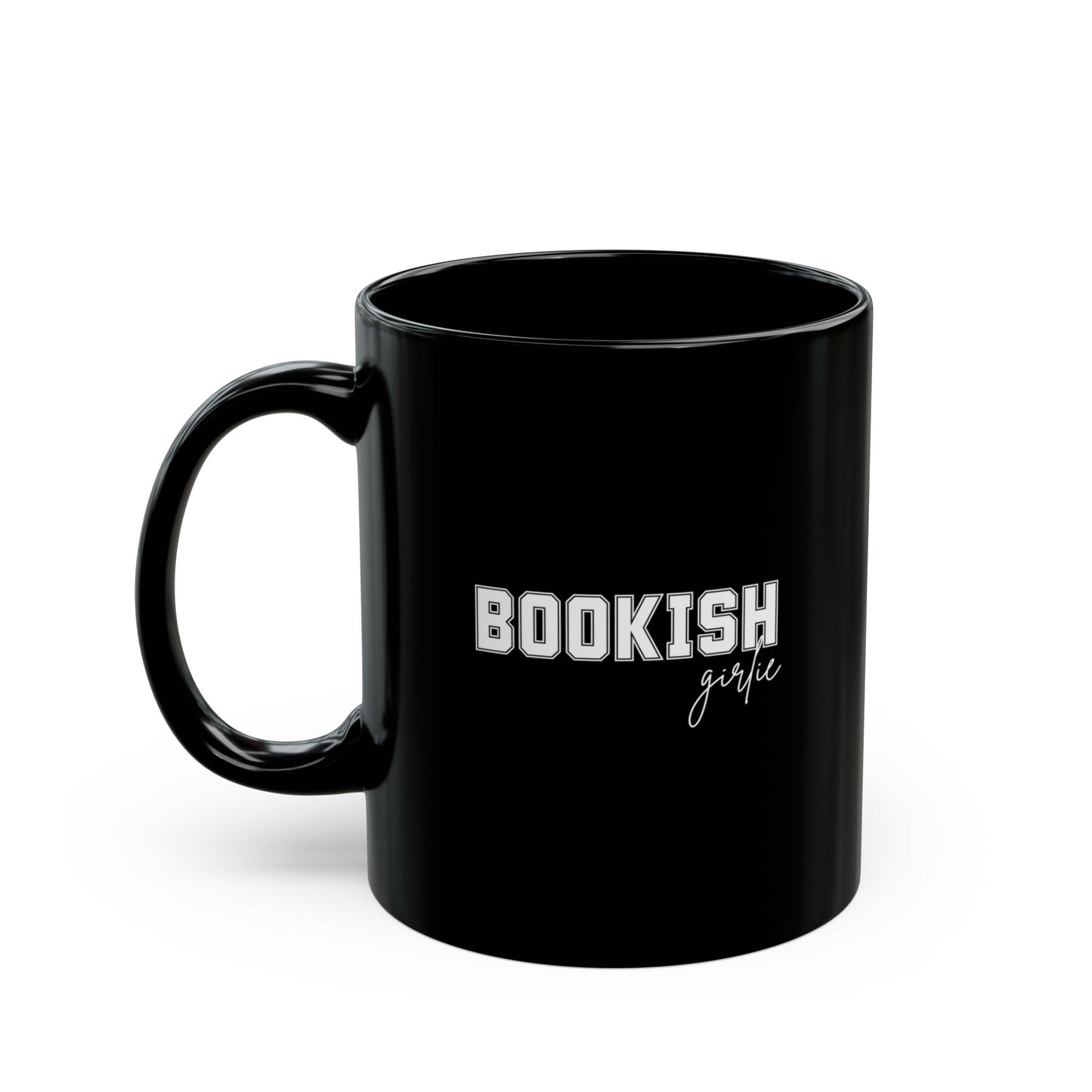 Bookish Girlie Black Coffee Cup - Perfect Gift for Readers, Coffee Lovers, Book Enthusiasts, Reading Nook Decor, Thoughtful Gift Idea