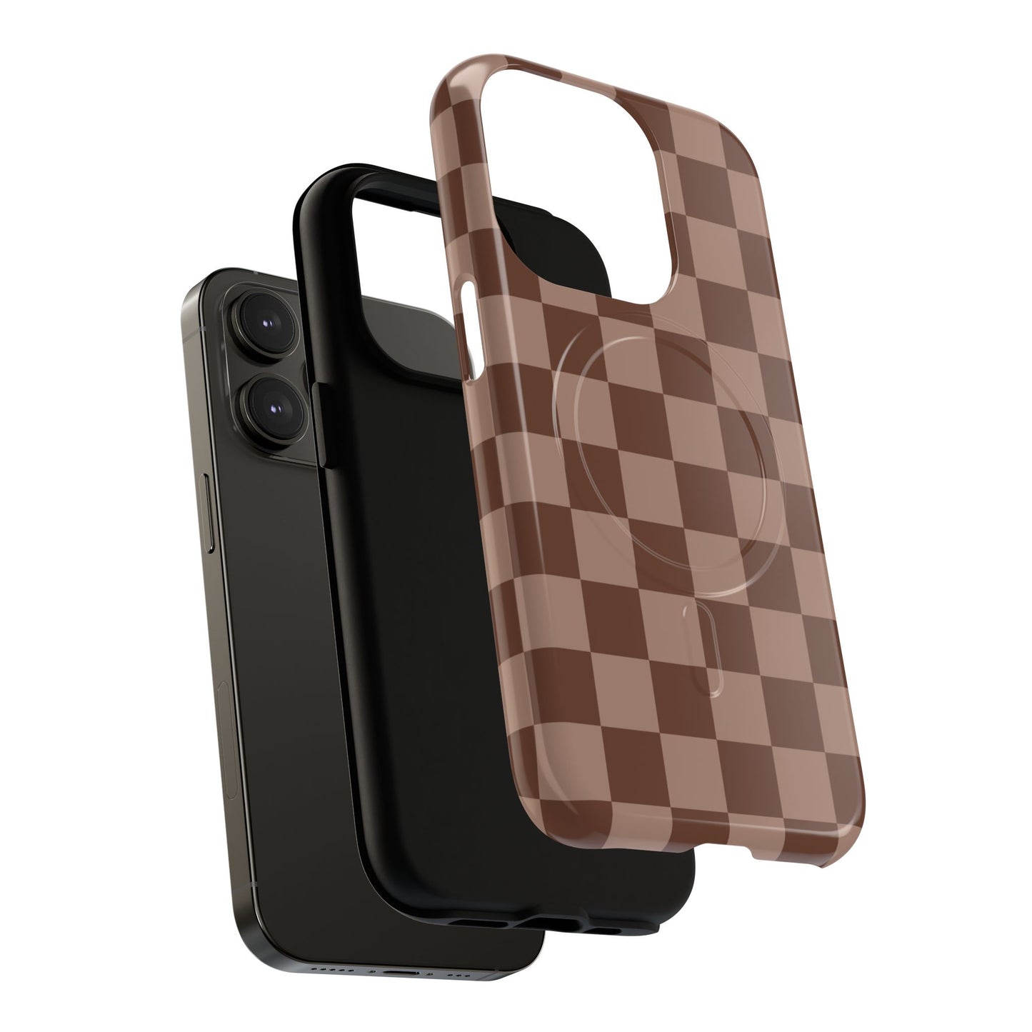 Cocoa Checkered Phone Case