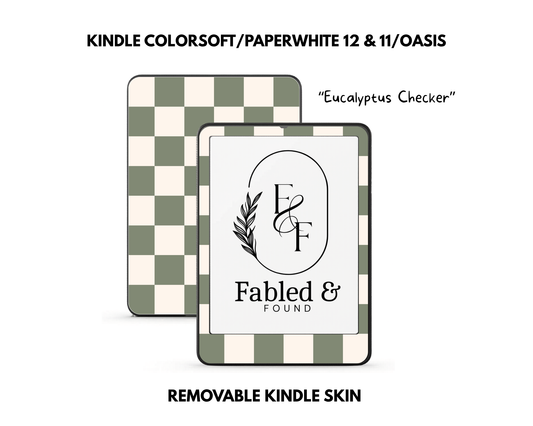 Eucalyptus Checker - Kindle Skin