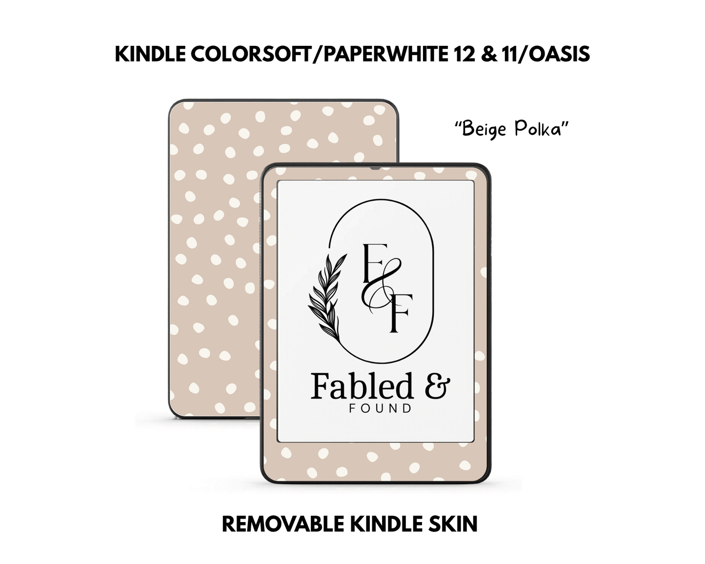Beige Polka - Kindle Skin