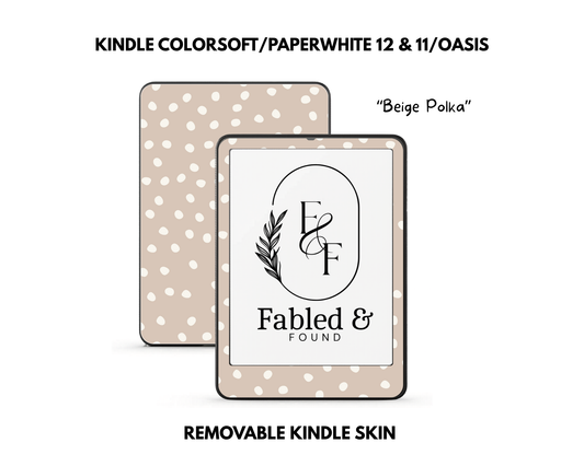 Beige Polka - Kindle Skin