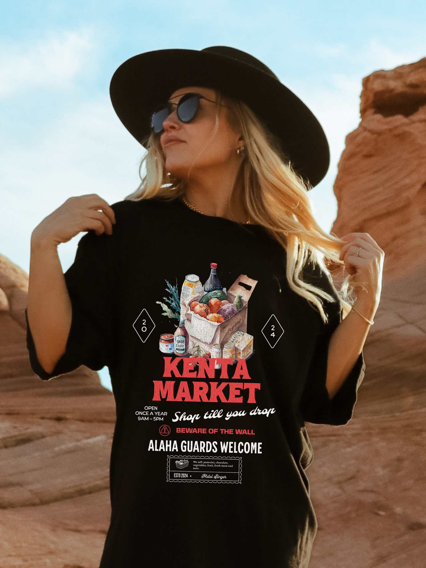 Kenta Market - Comfort Colors® Tee, Officially Licensed Metal Slinger Shirt