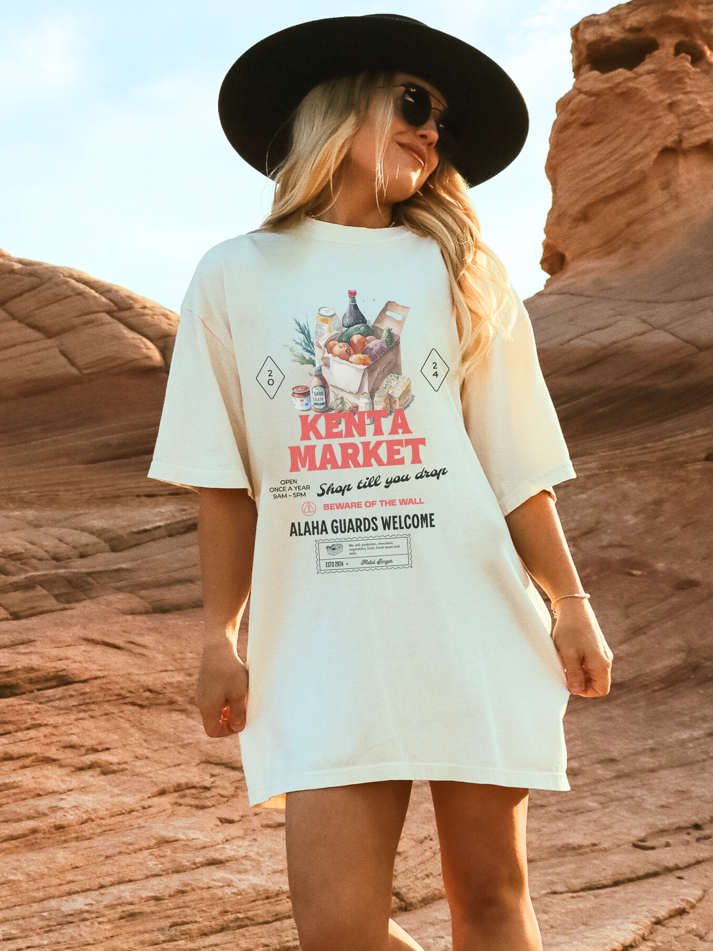 Kenta Market - Comfort Colors® Tee, Officially Licensed Metal Slinger Shirt