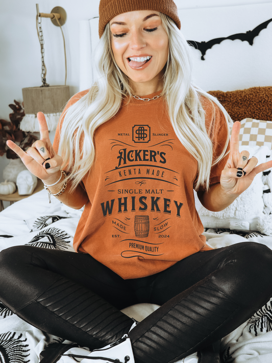 Acker's Whiskey - Comfort Colors® Tee, Officially Licensed Metal Slinger Shirt