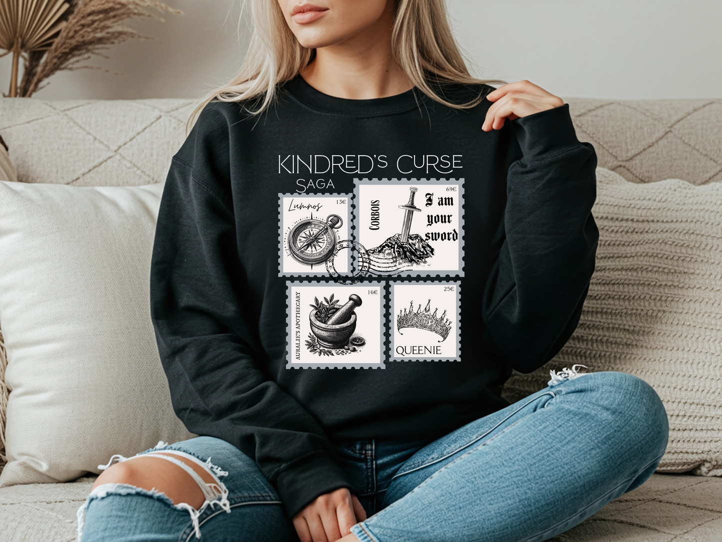 Kindred's Curse Saga Stamp Sweatshirt, Spark of the Everflame, Officially Licensed Penn Cole, Glow of the Everflame, Heat of the Everflame