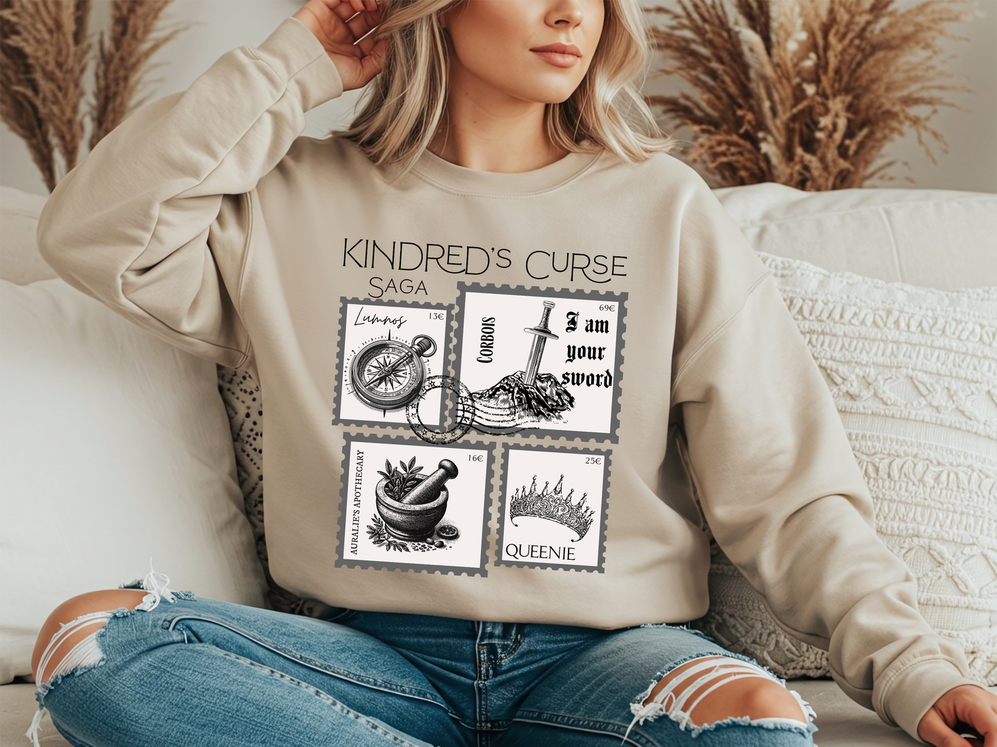 Kindred's Curse Saga Stamp Sweatshirt, Spark of the Everflame, Officially Licensed Penn Cole, Glow of the Everflame, Heat of the Everflame