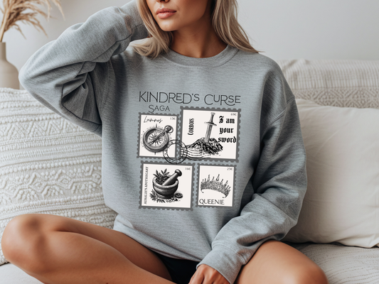 Kindred's Curse Saga Stamp Sweatshirt, Spark of the Everflame, Officially Licensed Penn Cole, Glow of the Everflame, Heat of the Everflame