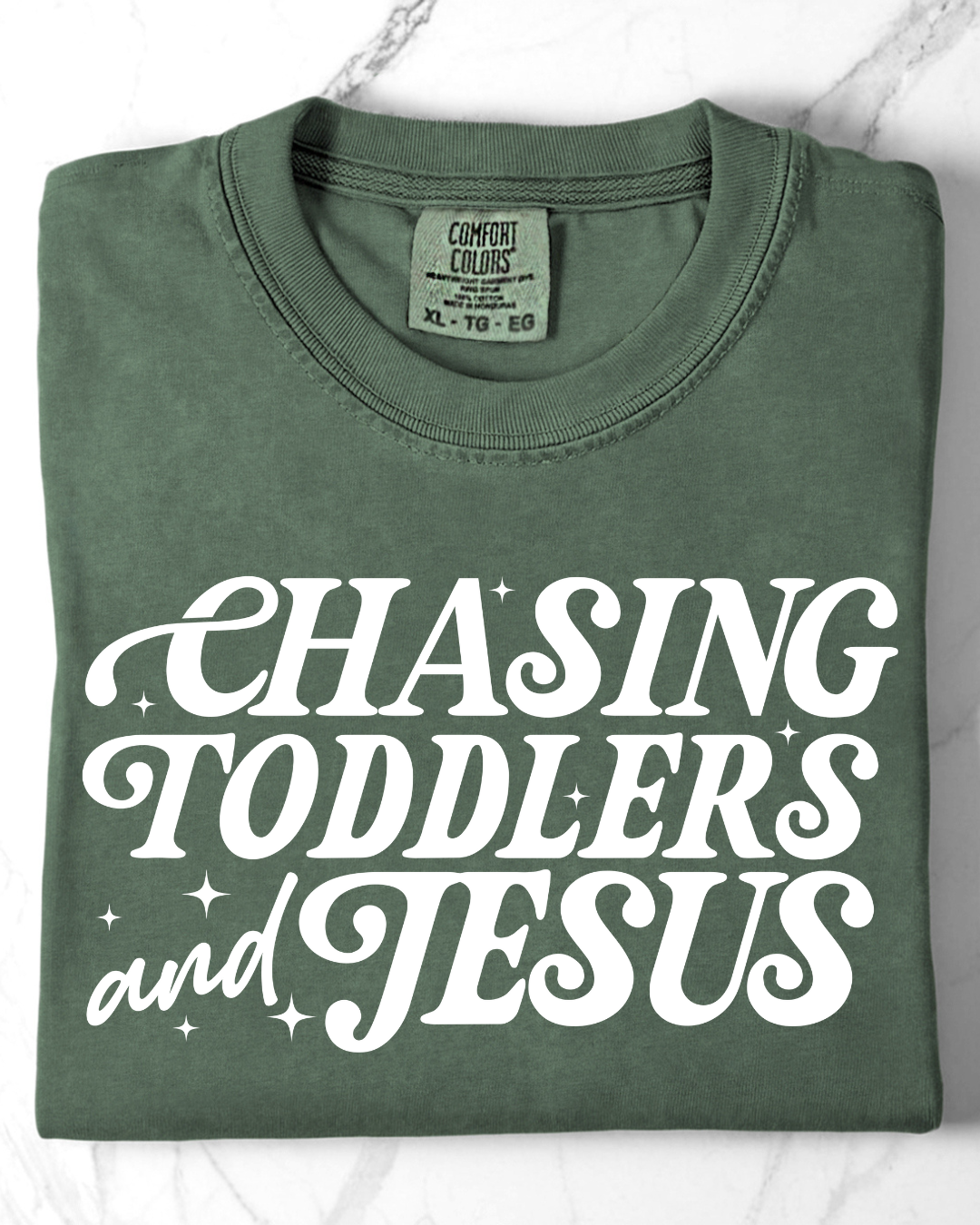Chasing Toddlers and Jesus - Comfort Colors Tee