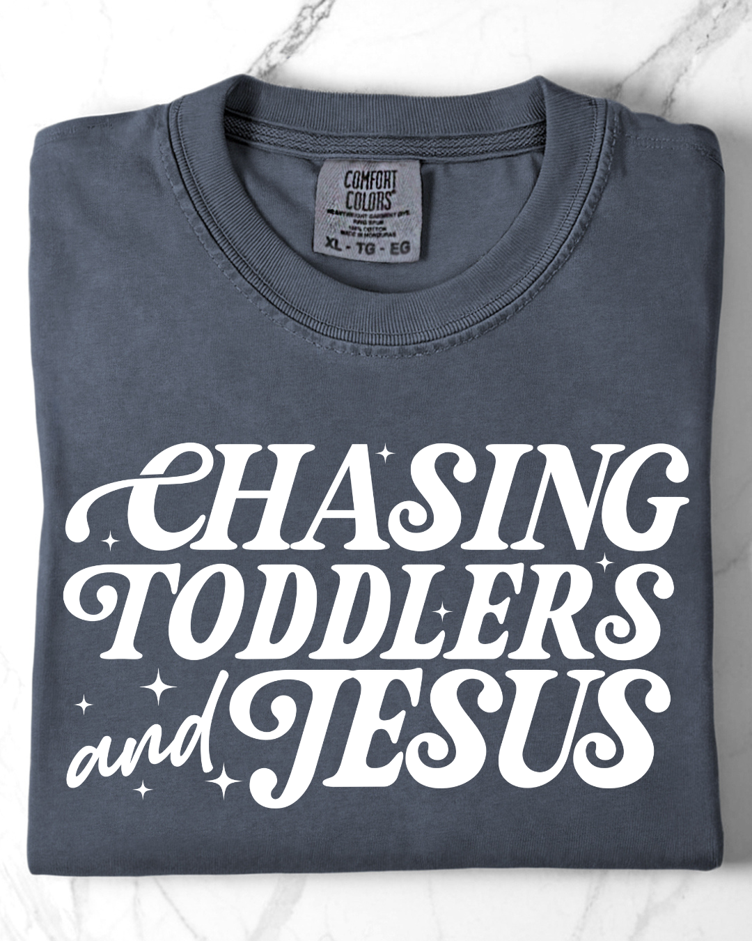 Chasing Toddlers and Jesus - Comfort Colors Tee