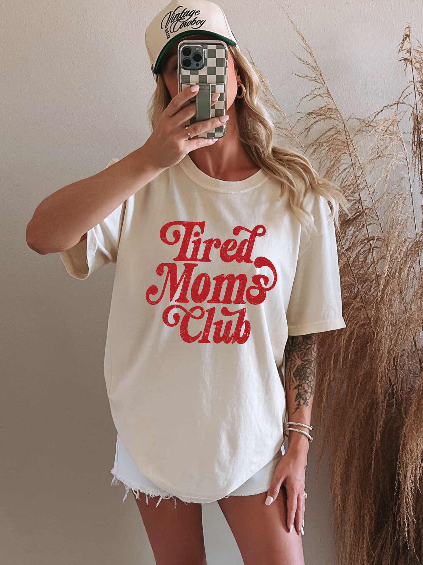 Tired Moms Club Distressed - Comfort Colors Tee
