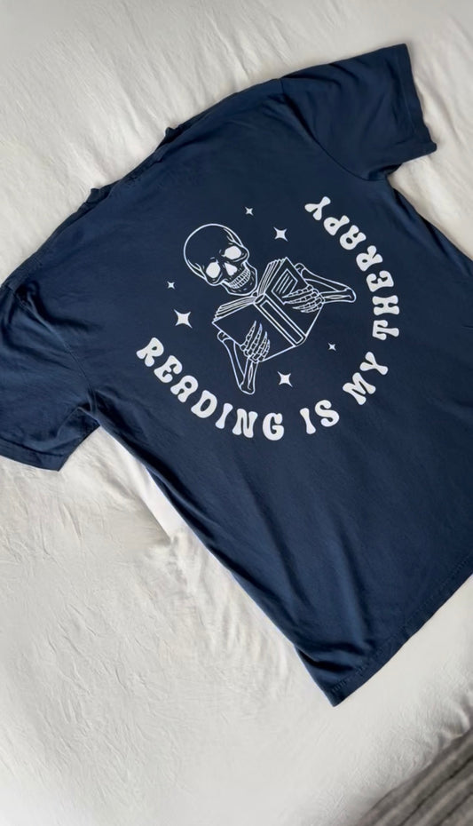 Reading is my Therapy - Comfort Colors Tee