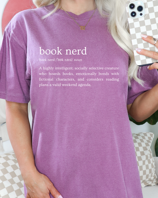 Book Nerd Definition - Comfort Colors Tee